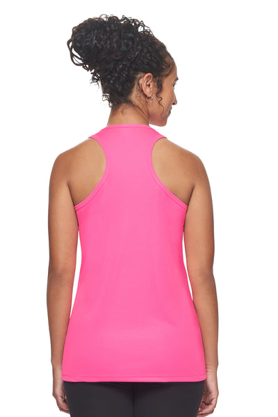 Expert Brand Retail Women's Made in USA pk MaX™ Endurance Racerback Tank in hot pink 3#color_hot-pink