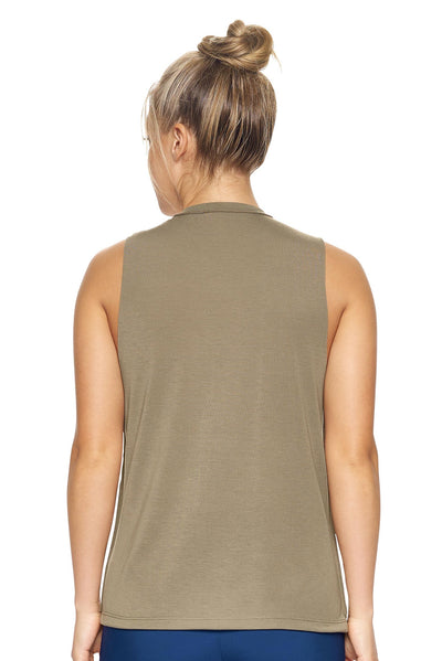 Expert Brand Women's Siro Raw Edge Muscle Tee Made in USA Olive 3#color_olive