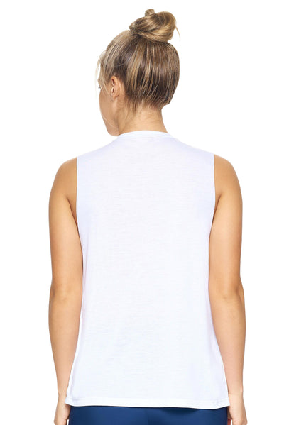 Expert Brand Women's Siro Raw Edge Muscle Tee Made in USA White 3#color_white