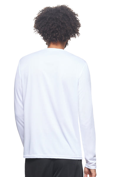 Oxymesh™ Crewneck Long Sleeve Tec Tee 🇺🇸 - Expert Brand Apparel#color_white