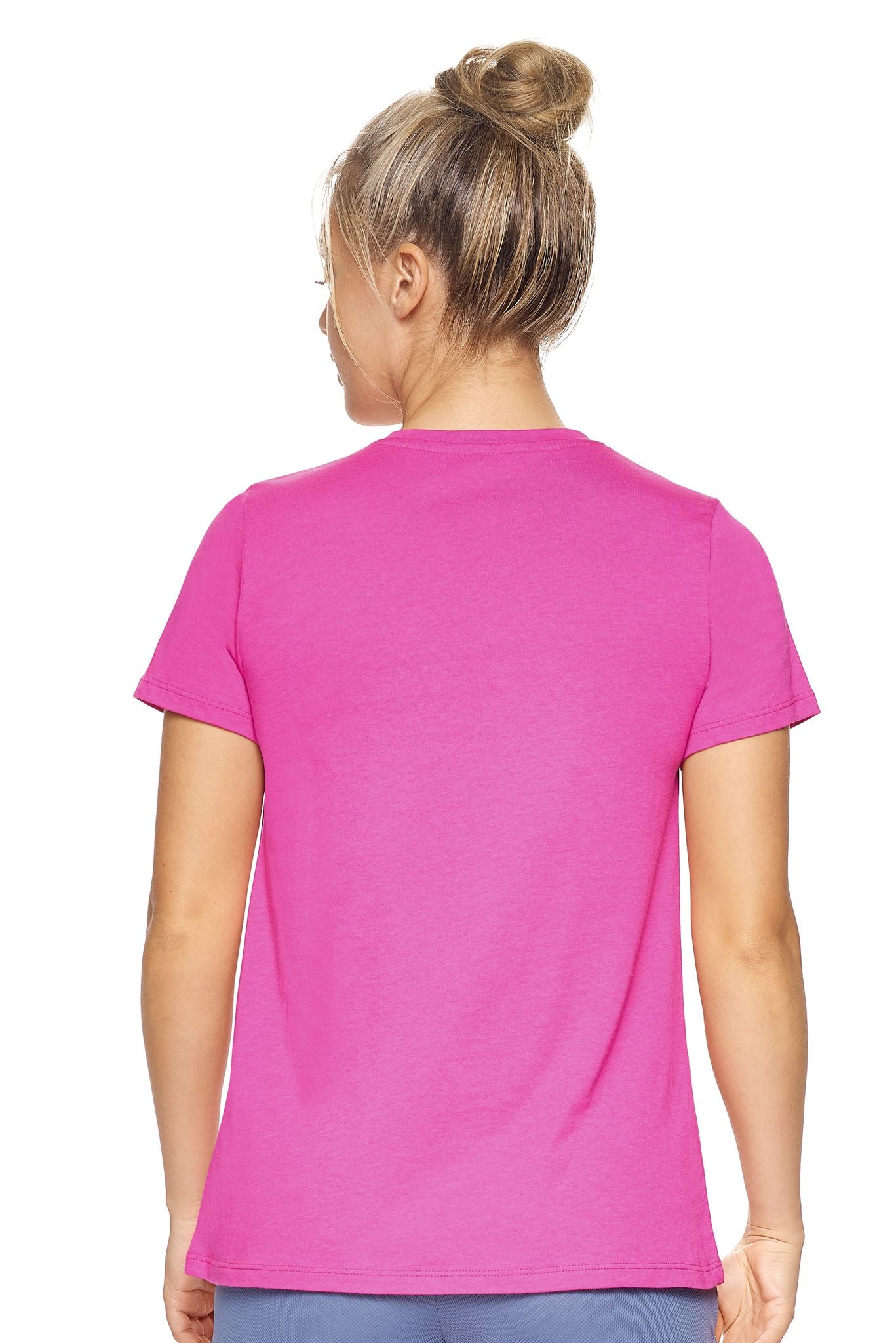 Expert Brand Retail Sustainable Eco-Friendly Micromodal Cotton Women's V-neck T-shirt Made in the USA berry 3#color_berry