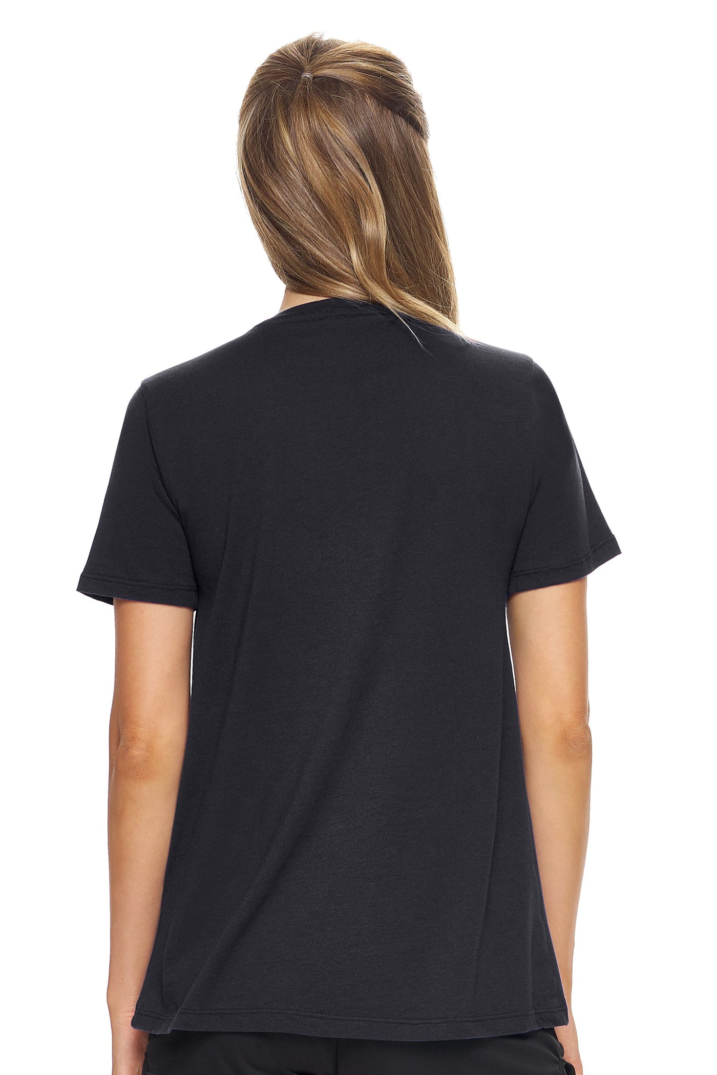 Expert Brand Retail Sustainable Eco-Friendly Micromodal Cotton Women's V-neck T-shirt Made in the USA black 3#color_black