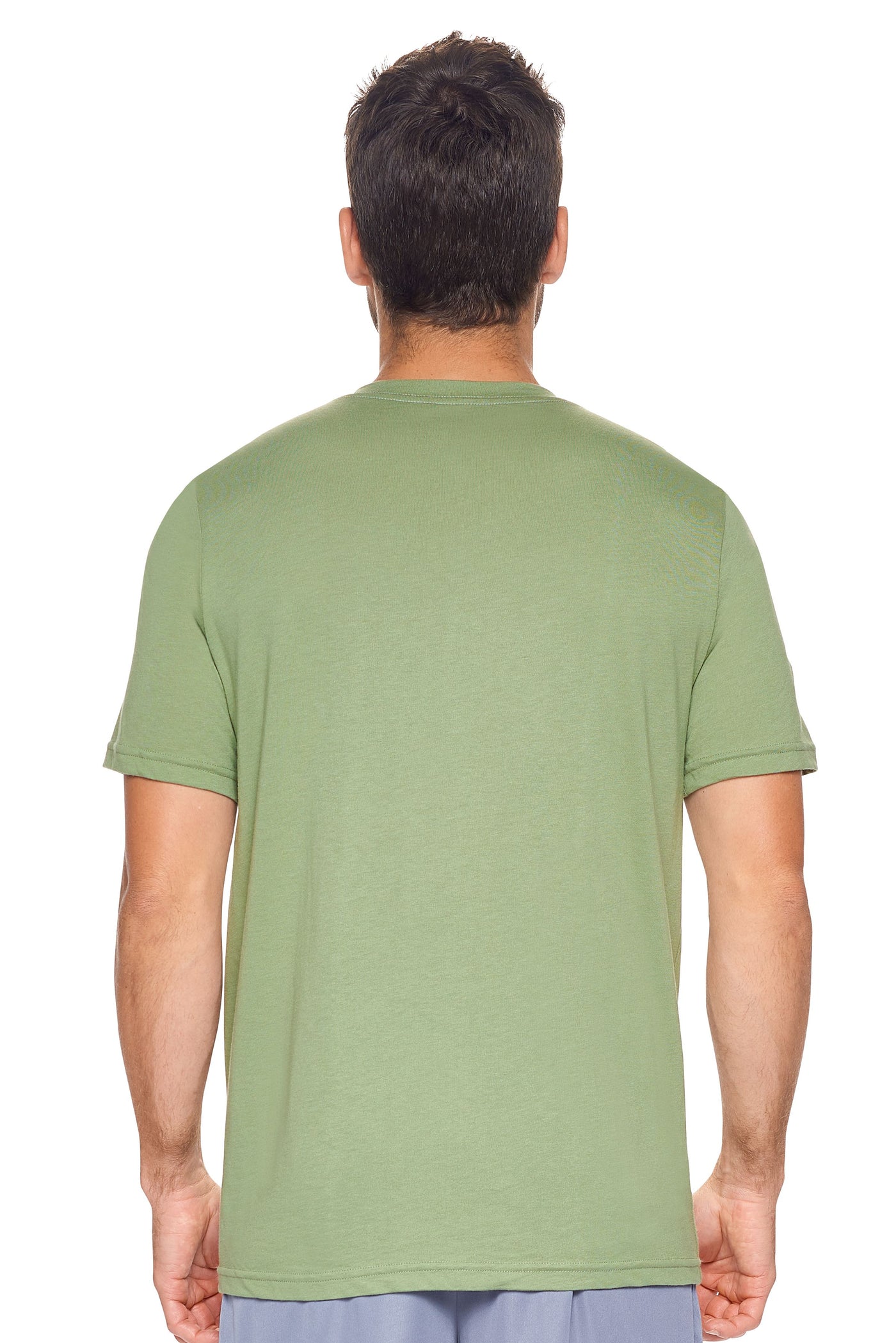 Expert Brand Retail Sustainable Eco-Friendly Apparel Micromodal Cotton Men's V-neck T-Shirt Made in USA meadow green 3#color_meadow