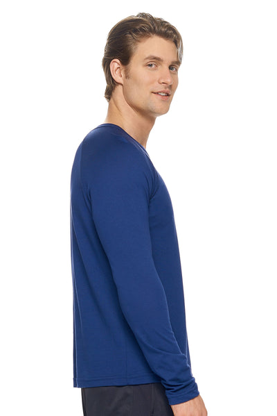 Expert Brand Men's MoCA™ Long Sleeve Raglan Shirt in Navy Image 2#color_navy