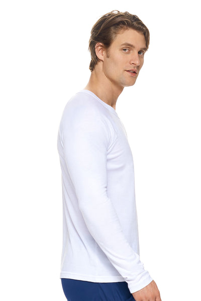 Expert Brand Men's MoCA™ Long Sleeve Raglan Shirt in White Image 2#color_white